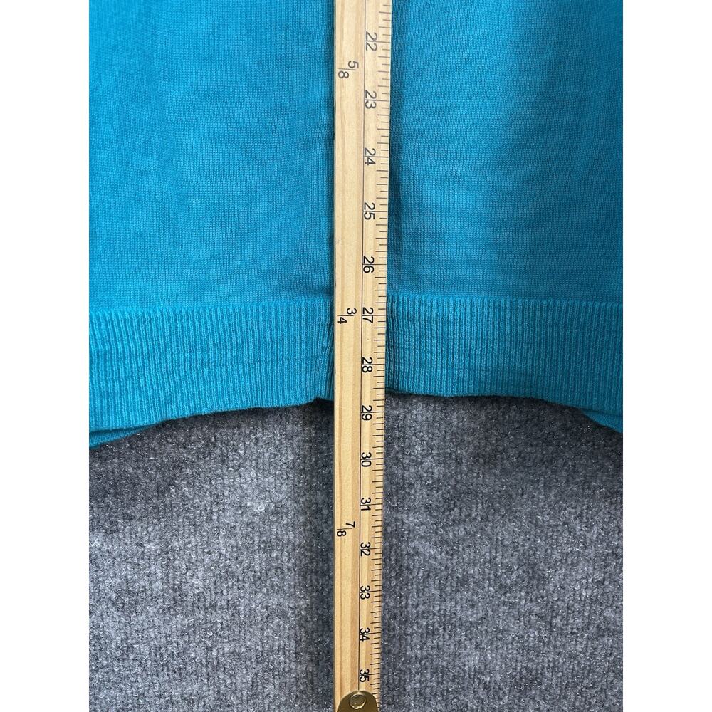 Catherines Women’s Plus Size 3X 26-28W Cardigan Magenta Button Up Teal - Picture 6 of 10